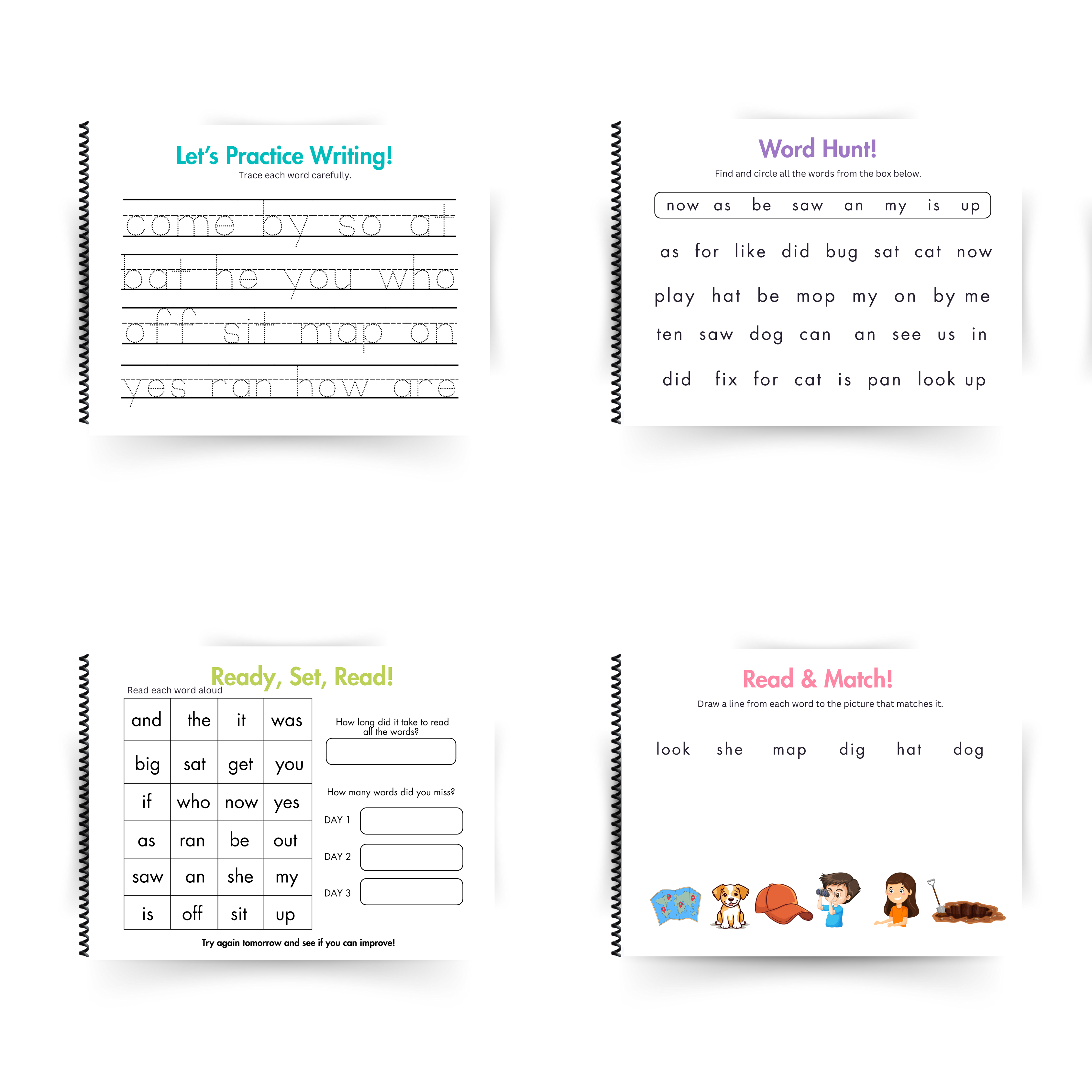 Let's Learn & Play With Words - Early Reading Practice Book